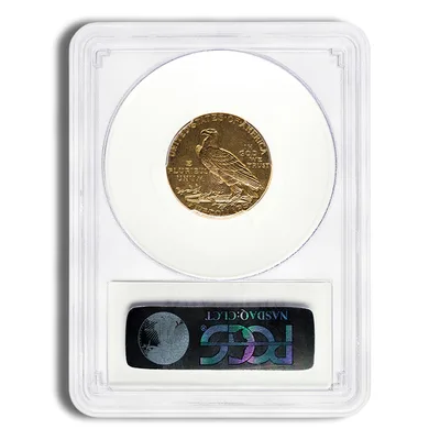 $5 Gold Indian Half Eagle - PCGS MS62 — reverse view