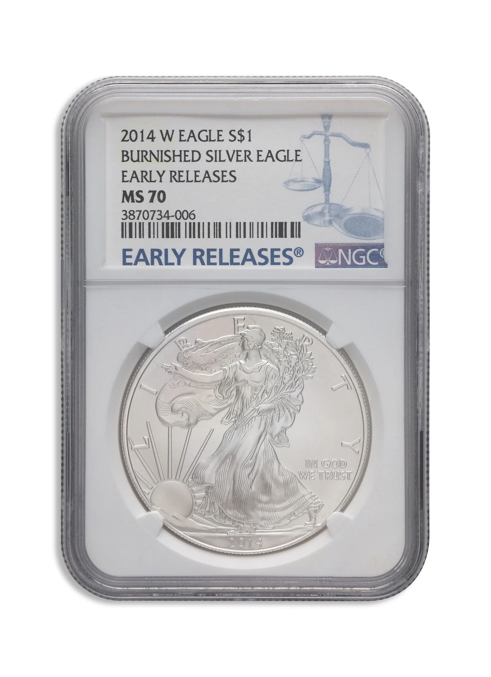 2014-W Burnished Silver Eagle NGC MS70 ER — Silver bullion from Standard Bullion