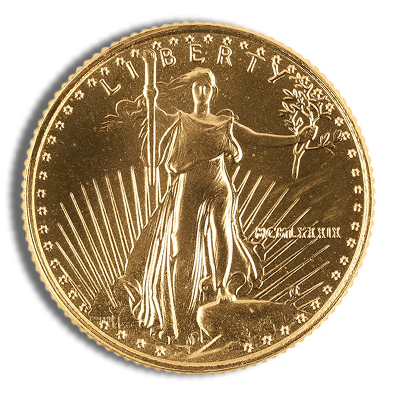 1988 1/10 oz Gold Eagle - BU (MCMLXXXVIII) — Gold bullion from Standard Bullion