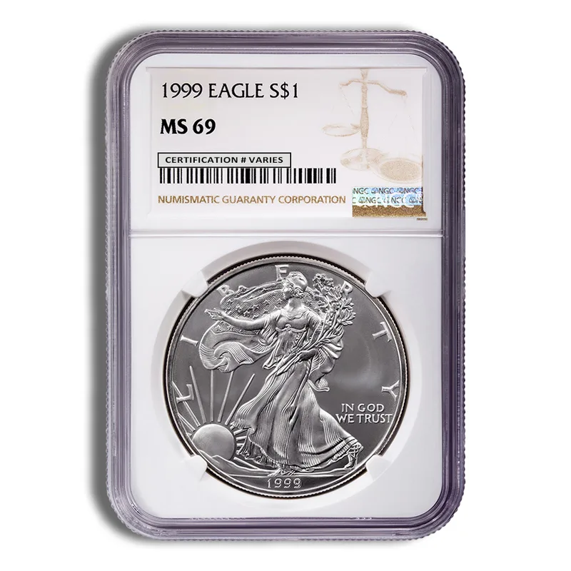 1999 Silver Eagle NGC MS69 — Silver bullion from Standard Bullion