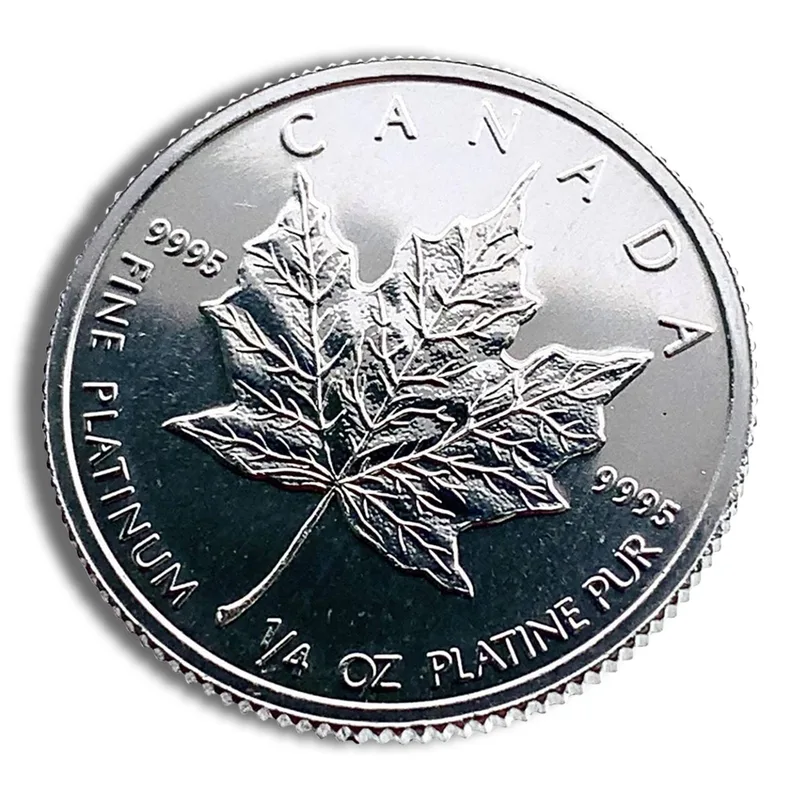 Platinum Maple Leaf - 1/4 oz (Year Varies) — Platinum bullion from Standard Bullion