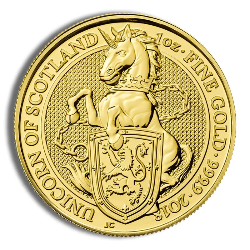 2018 1 oz Great Britain Queen's Beast Gold Coin - Unicorn — Gold bullion from Standard Bullion