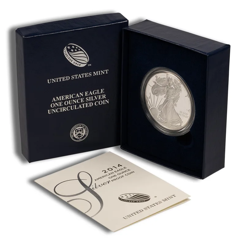 2014-W Proof Silver Eagle with Box & COA — Silver bullion from Standard Bullion