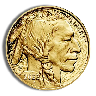 2022-W 1 oz Proof Gold Buffalo (w/Box & COA) — reverse view