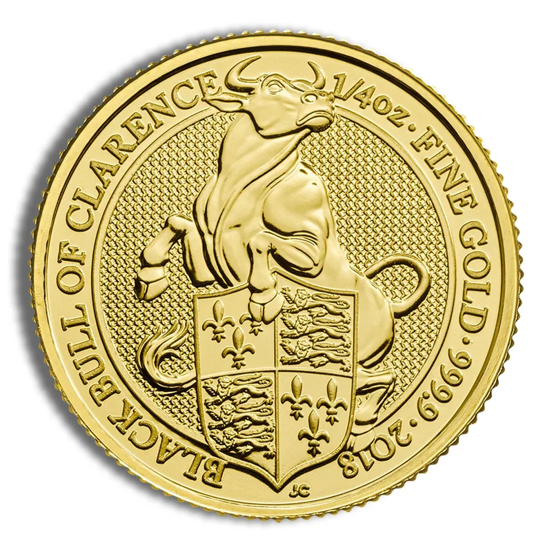 2018 1/4 oz Great Britain Queen's Beast Gold Coin - Bull — Gold bullion from Standard Bullion