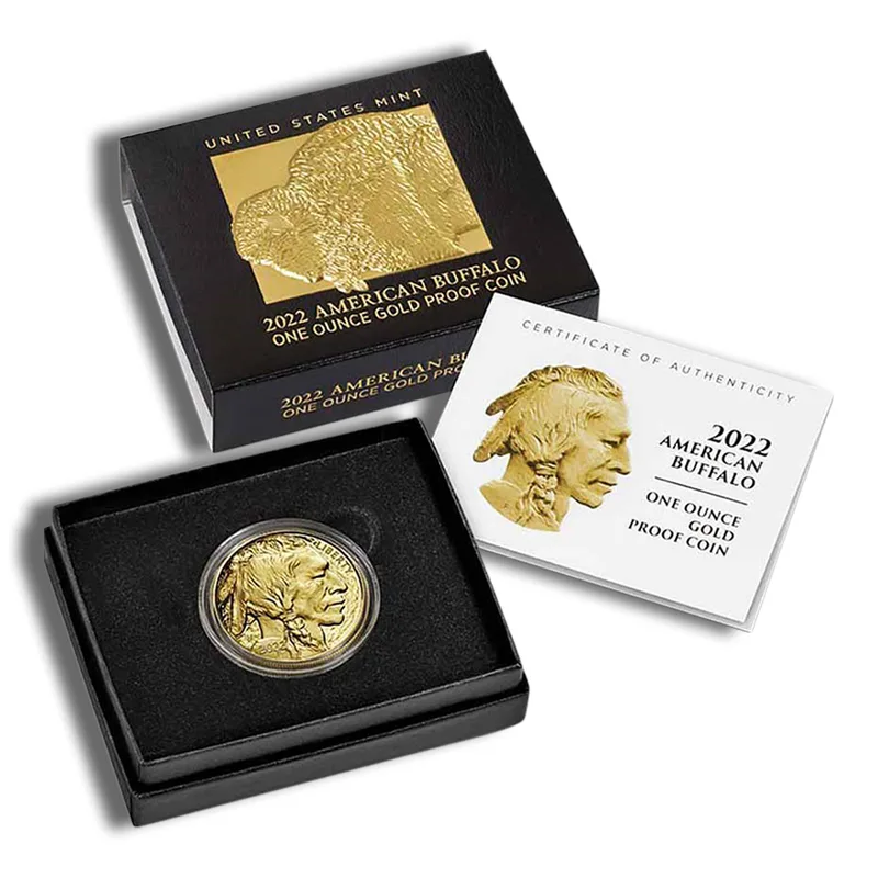2022-W 1 oz Proof Gold Buffalo (w/Box & COA) — Gold bullion from Standard Bullion