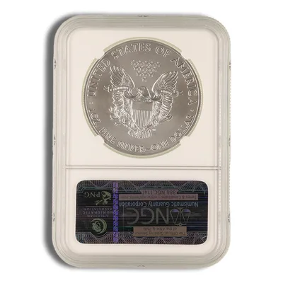 2015 Silver Eagle NGC MS70 — reverse view