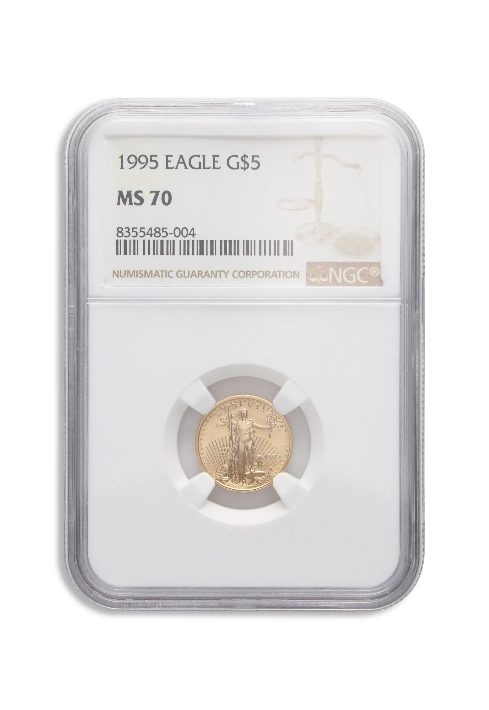 1995 1/10 oz Gold Eagle $5 NGC MS70 — Gold bullion from Standard Bullion