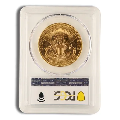 $20 Gold Liberty Double Eagle - PCGS MS63 — reverse view