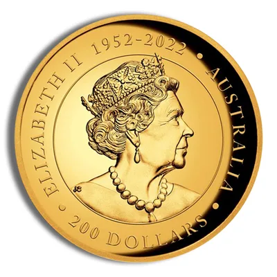 2 oz Australian Kangaroo/Nugget Gold Coin (Year Varies) — reverse view
