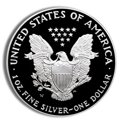 2002-W Proof Silver Eagle with Box & COA — reverse view