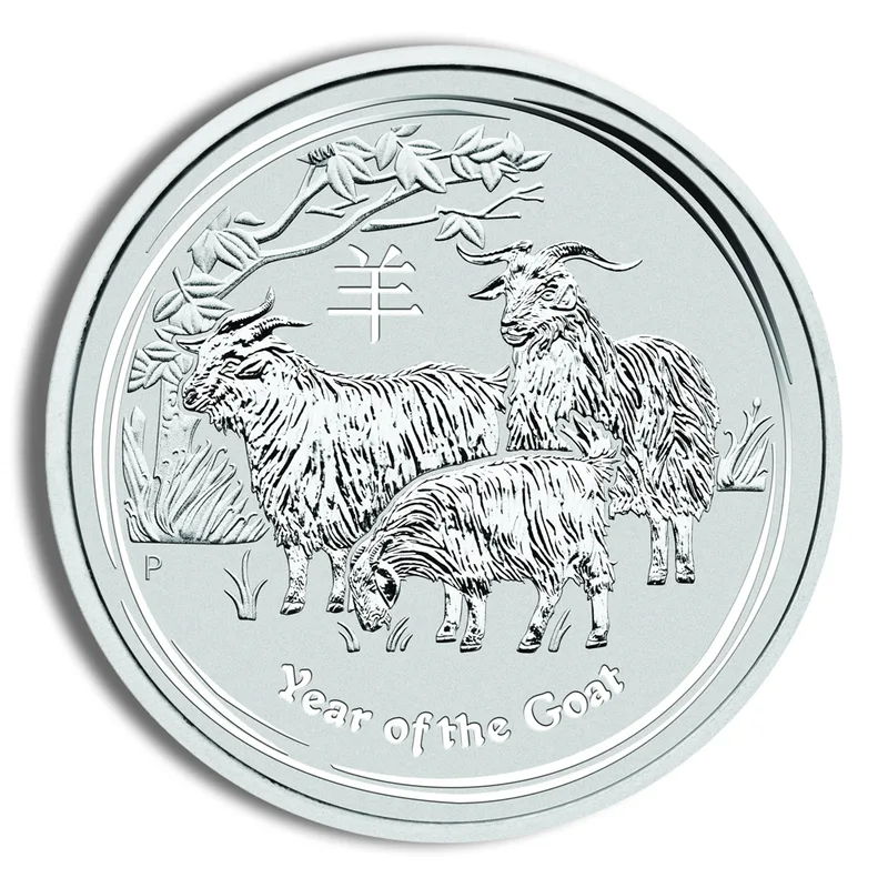 2015 Kilo Australia Silver Lunar Goat BU - Series II — Silver bullion from Standard Bullion