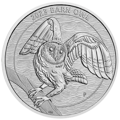 2023 1/2 oz Australian Barn Owl Platinum Coin — reverse view