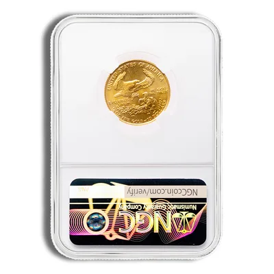 1986 1/4 oz Gold Eagle <body>0 NGC MS69 — reverse view