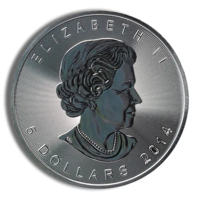 1 oz Canadian Silver Maple Leaf (Imperfect) — reverse view