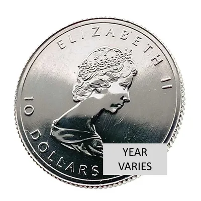 Platinum Maple Leaf - 1/4 oz (Year Varies) — reverse view