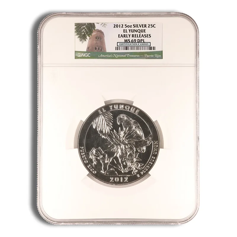 2012 5 oz ATB El Yunque Silver Coin NGC MS69PL — Silver bullion from Standard Bullion