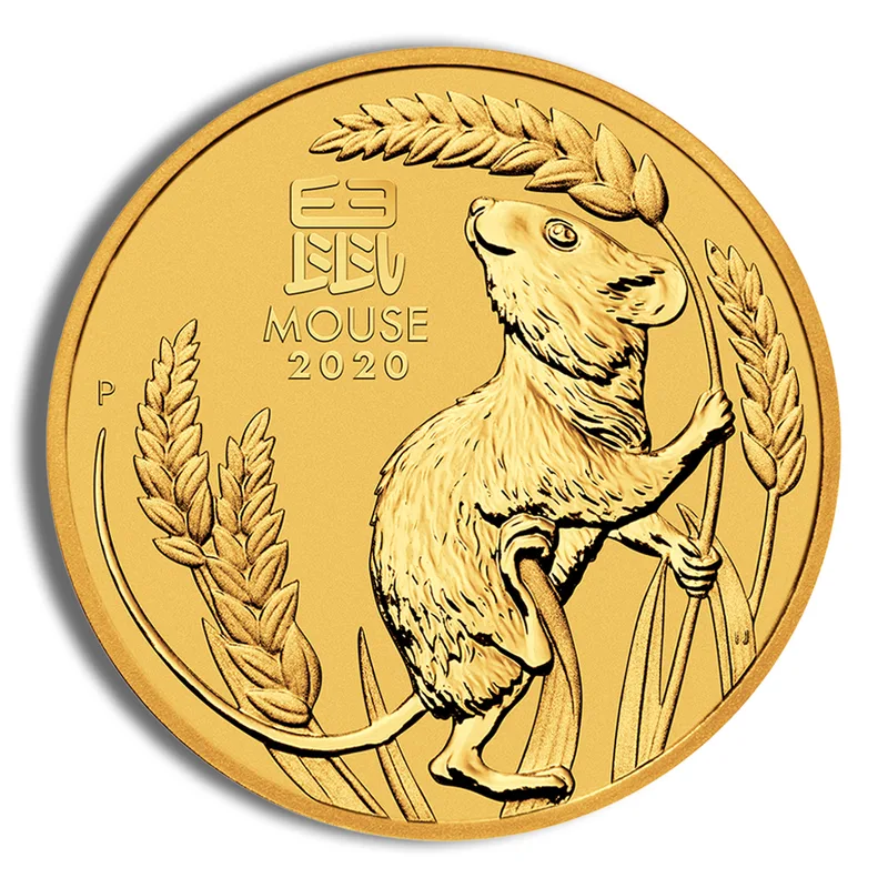 2020 1 oz Australia Gold Lunar Mouse BU - Series III — Gold bullion from Standard Bullion