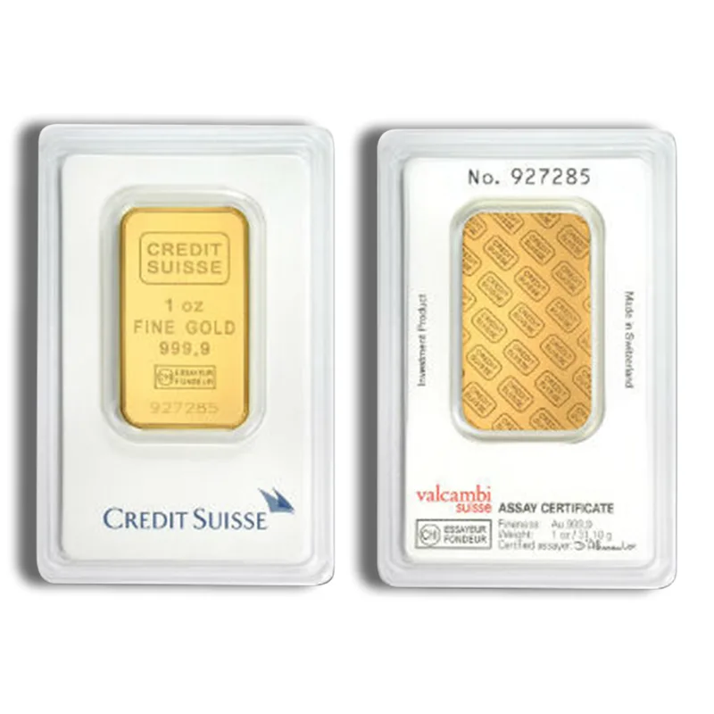 1 oz Gold Bar - Credit Suisse (Carded) — Gold bullion from Standard Bullion