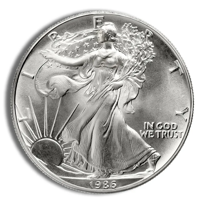 1986 Silver American Eagle - BU — Silver bullion from Standard Bullion