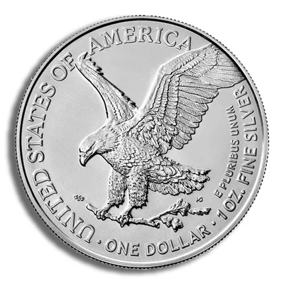 2021 Silver American Eagle - BU (Type 2) — reverse view