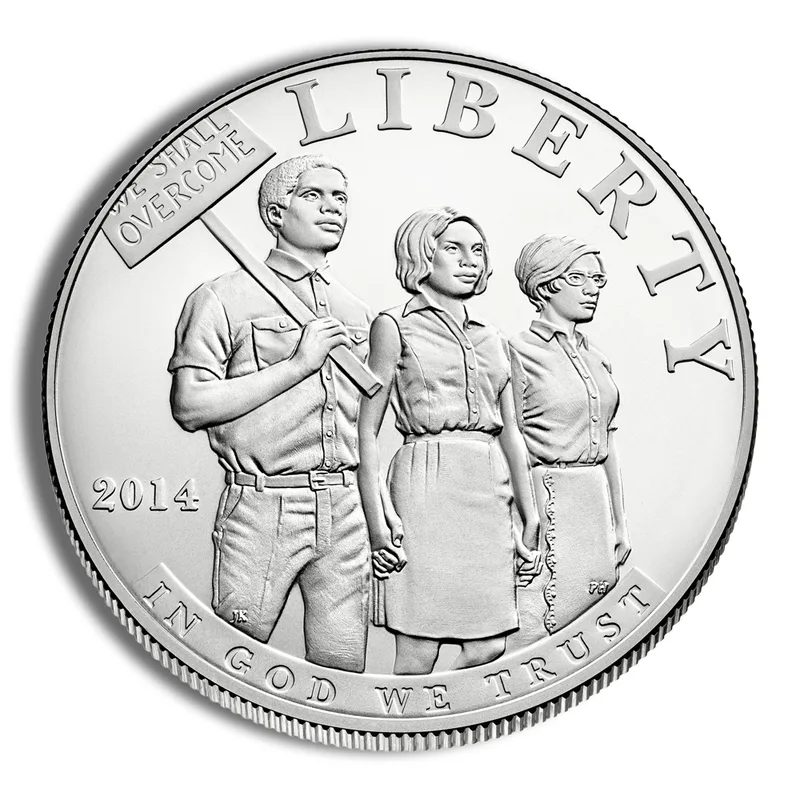 2014-P <body> Civil Rights Act Silver Commem - BU — Silver bullion from Standard Bullion