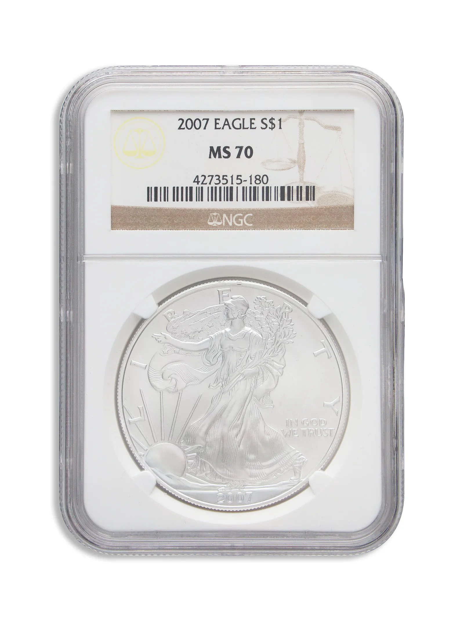 2007 Silver Eagle NGC MS70 — Silver bullion from Standard Bullion