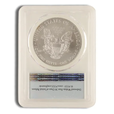 2016 Silver Eagle PCGS MS70 First Strike — reverse view
