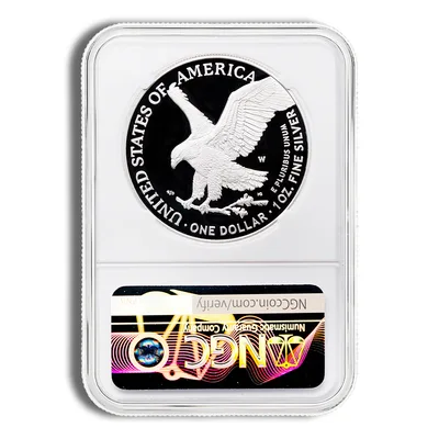 2022-W Proof Silver Eagle NGC PF70 — reverse view