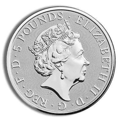 2018 2 oz Silver Great Britain Queen's Beasts - Bull — reverse view
