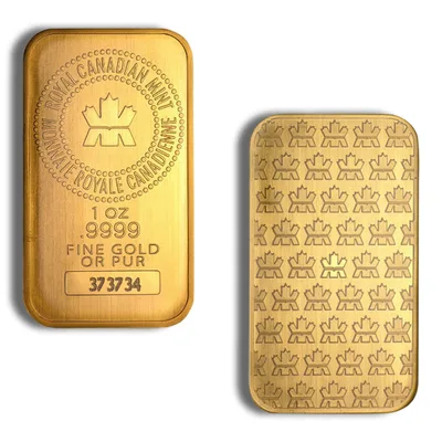 1 oz Gold Bar - Royal Canadian Mint - RCM (Carded) — packaging view