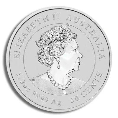 2021 1/2 oz Australia Silver Lunar Ox BU - Series III — reverse view