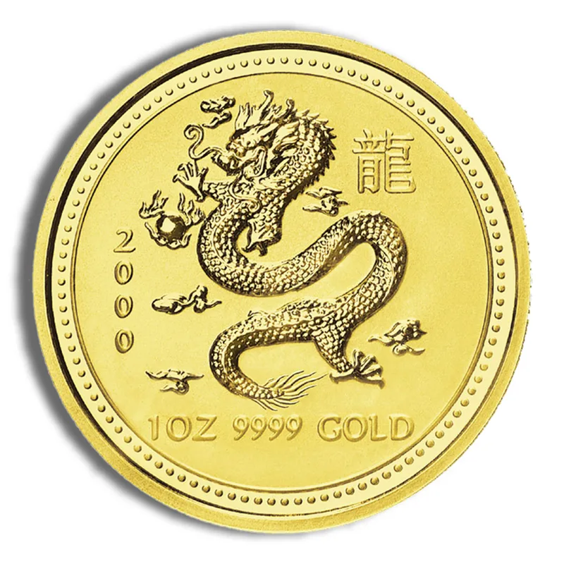 2000 1 oz Australia Gold Lunar Dragon BU - Series I — Gold bullion from Standard Bullion
