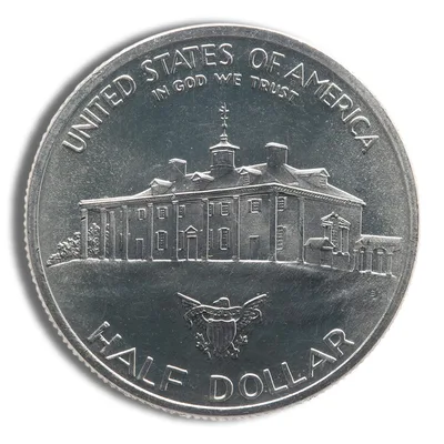 1982-D George Washington Silver Half Dollar - BU — reverse view
