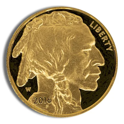 2016-W 1 oz Proof Gold Buffalo (w/Box & COA) — reverse view