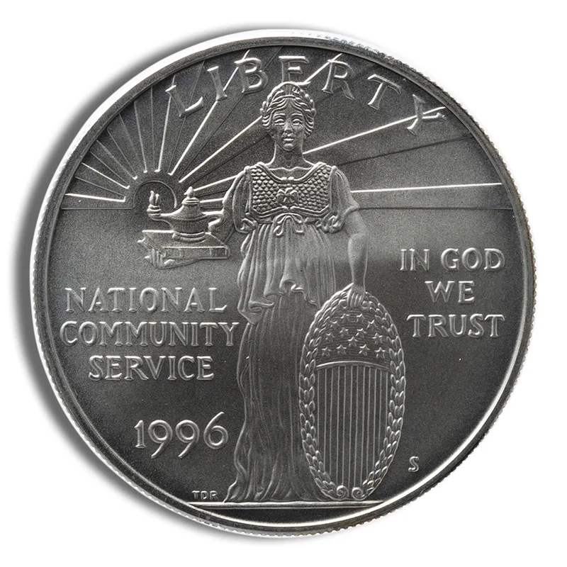 1996-S <body> Community Service Silver Commem - BU — Silver bullion from Standard Bullion