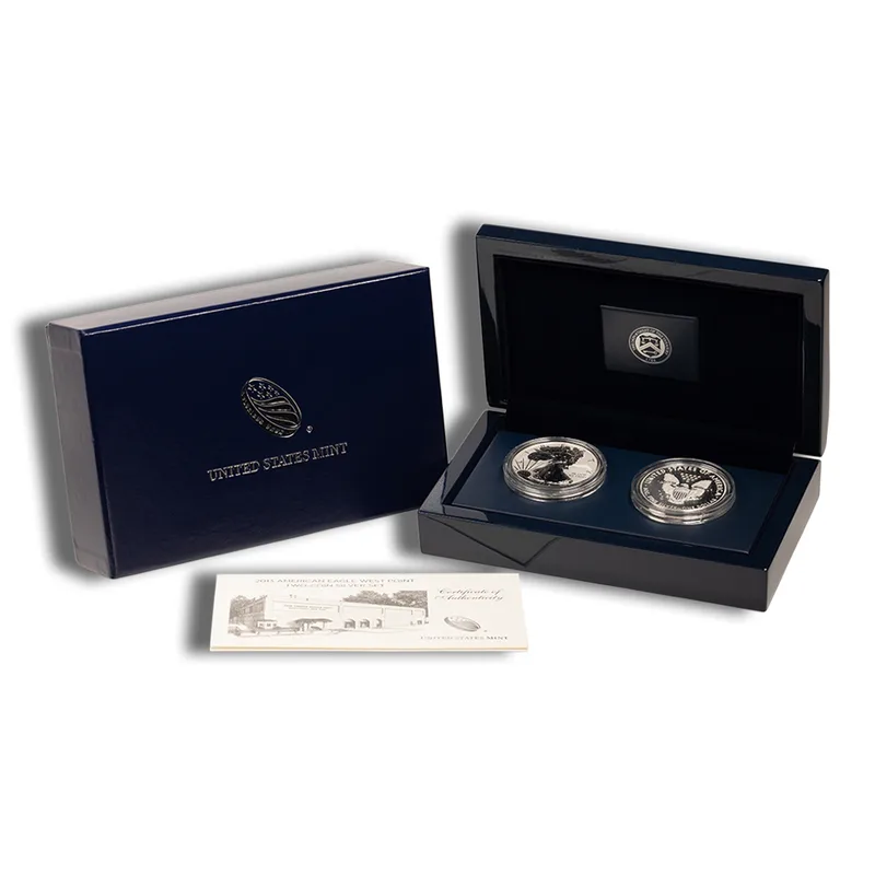 2013 American Eagle West Point Two-Coin Silver Set w/ Box & COA — Silver bullion from Standard Bullion