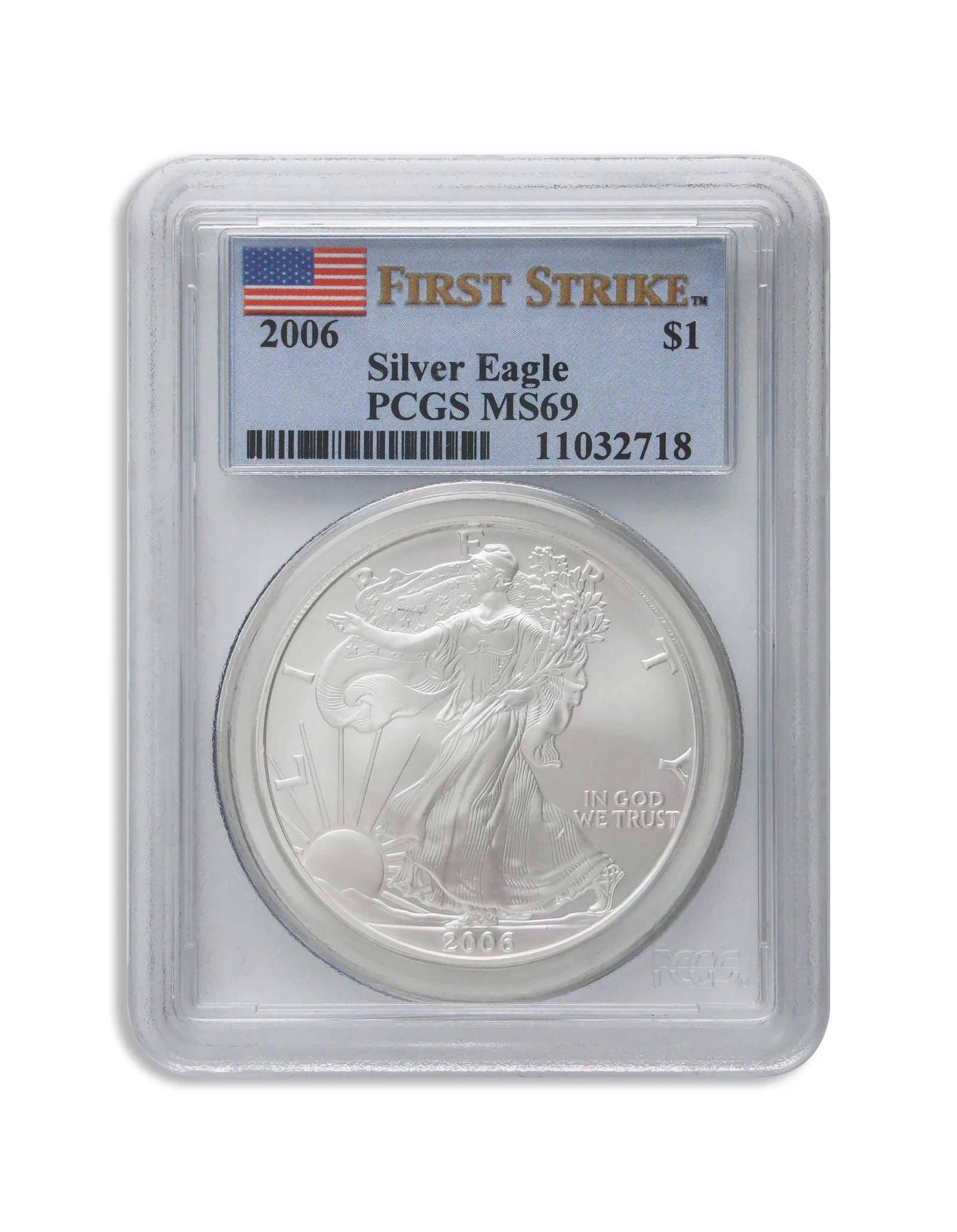2006 Silver Eagle PCGS MS69 — Silver bullion from Standard Bullion