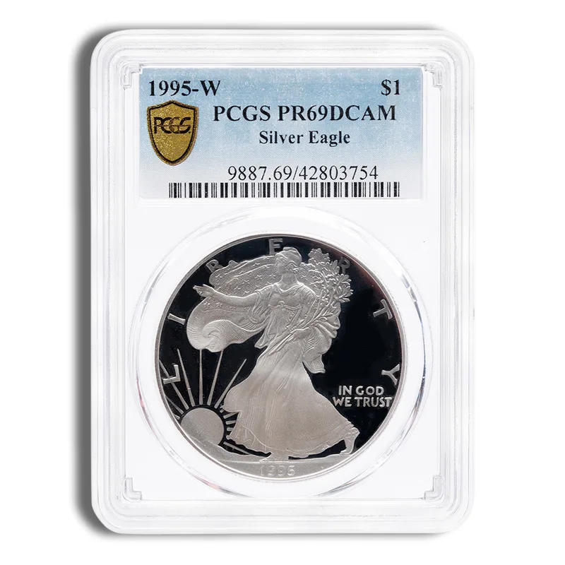 1995-W Proof Silver Eagle PCGS PR69 - Key Date — Silver bullion from Standard Bullion