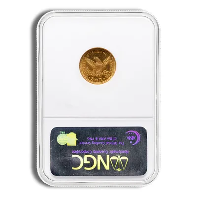 $2.5 Gold Liberty Quarter Eagle - NGC MS62 — reverse view