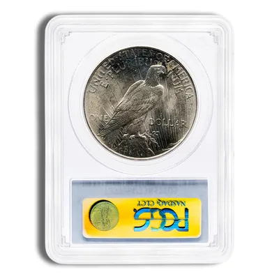 Peace Dollar - PCGS MS64 — reverse view