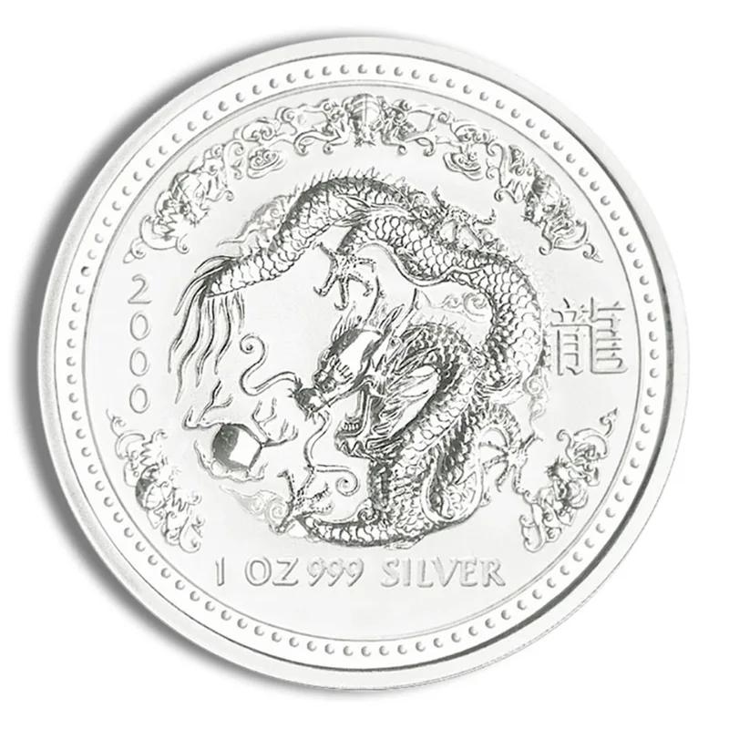 2000 1 oz Australia Silver Lunar Dragon - BU - Series I — Silver bullion from Standard Bullion
