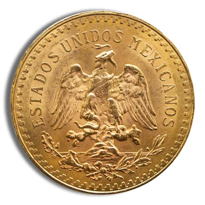 1923 Mexico Gold 50 Peso - AU — reverse view