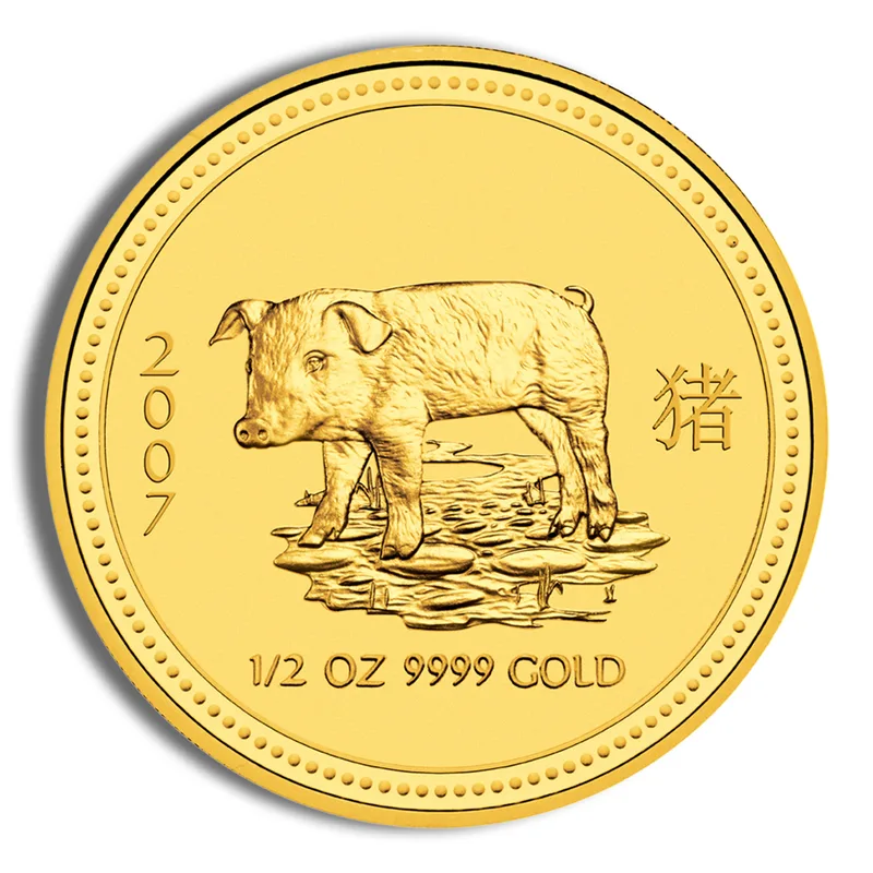 2007 1/2 oz Australia Gold Lunar Pig BU - Series I — Gold bullion from Standard Bullion