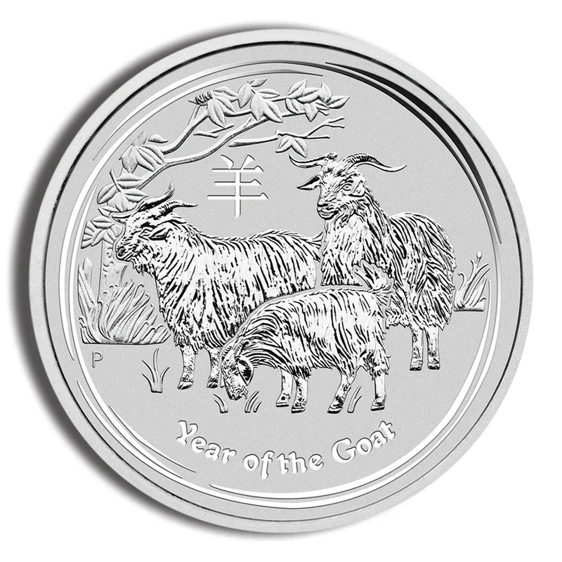 2015 1 oz Australia Silver Lunar Goat BU - Series II — Silver bullion from Standard Bullion