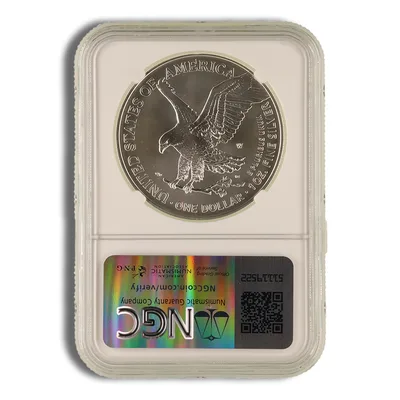 2021-W Burnished Silver Eagle NGC MS70 (Type 2) — reverse view