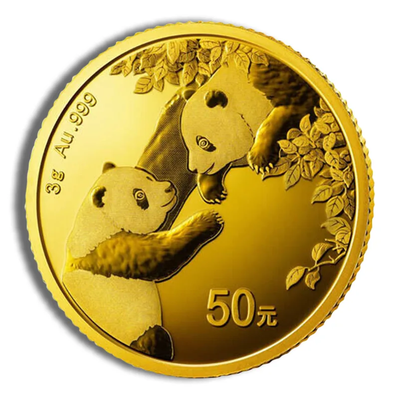 3 gram China Gold Panda - BU - Unsealed (Year Varies) — Gold bullion from Standard Bullion