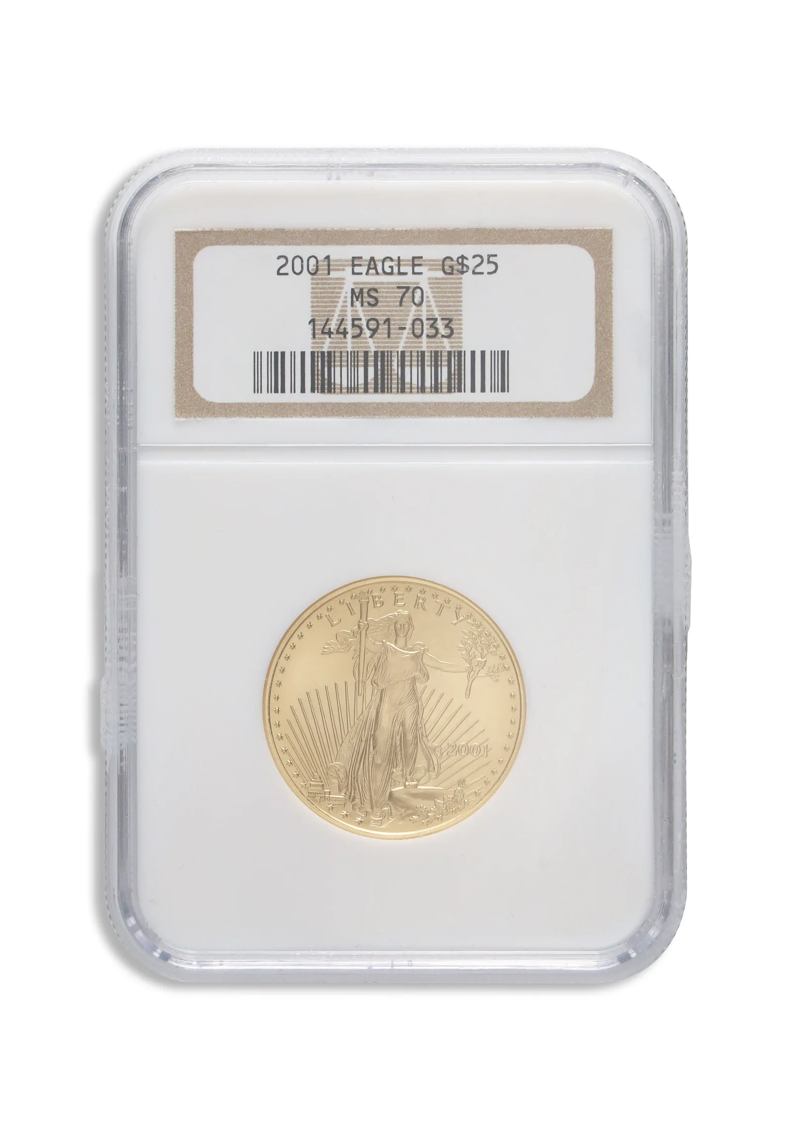 2001 1/2 oz Gold Eagle $25 NGC MS70 — Gold bullion from Standard Bullion