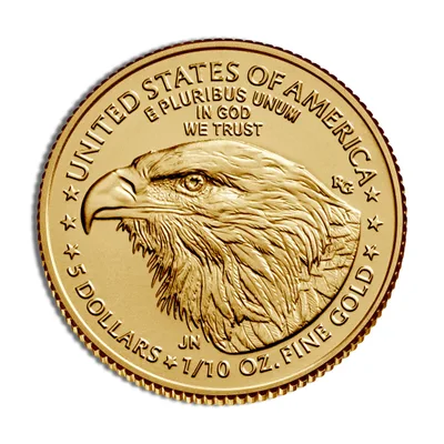 1/10 oz Gold Eagle - BU (Year Varies) — reverse view