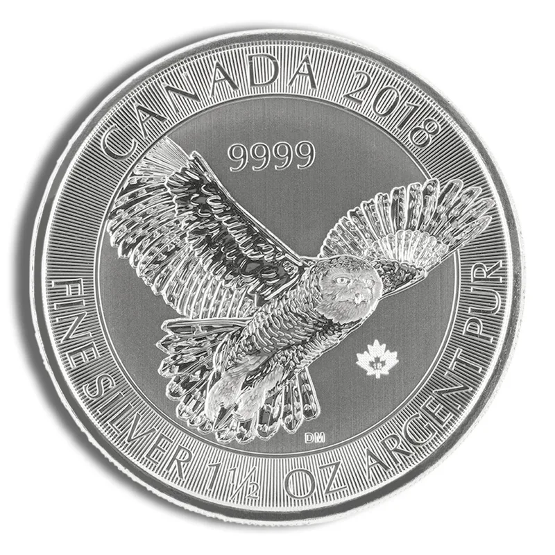 2018 1.5 oz Canadian Snowy Owl Silver Coin — Silver bullion from Standard Bullion